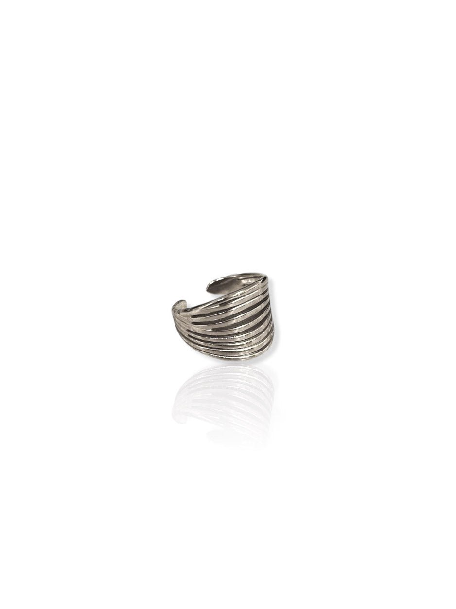 Anillo aberturas plateado