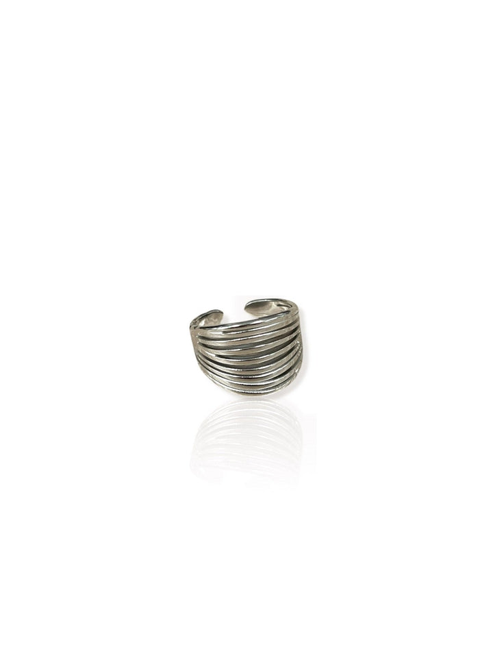 Anillo aberturas plateado