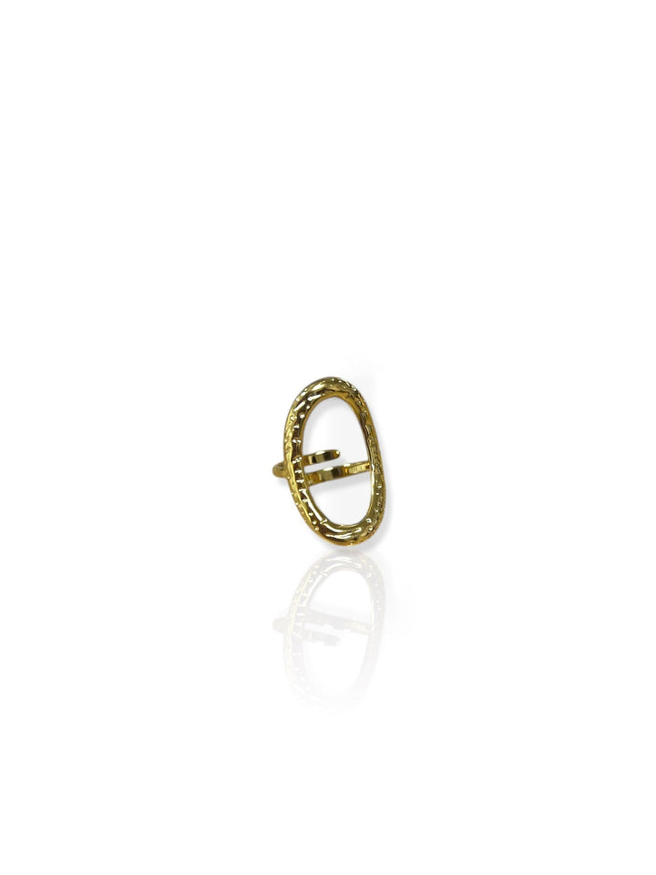 Anillo aro picado dorado