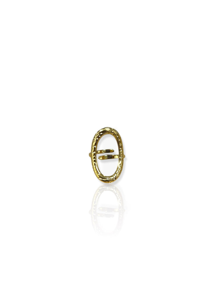Anillo aro picado dorado