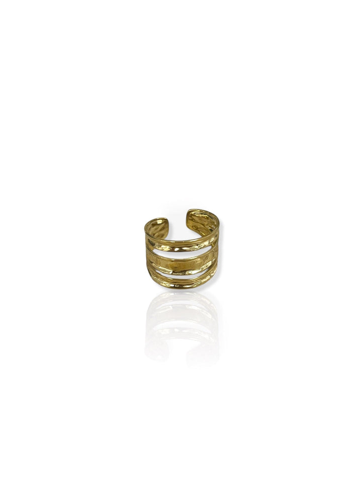Anillo bandas dorado