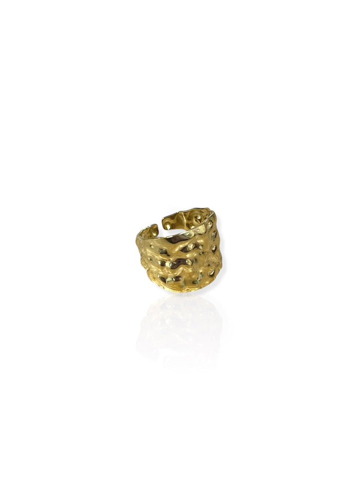 Anillo picado dorado