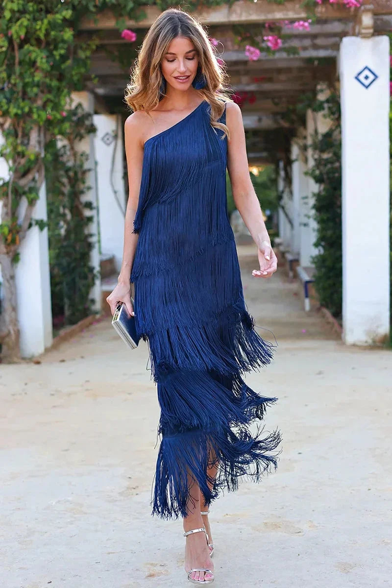 Laura | Vestido Con Flecos