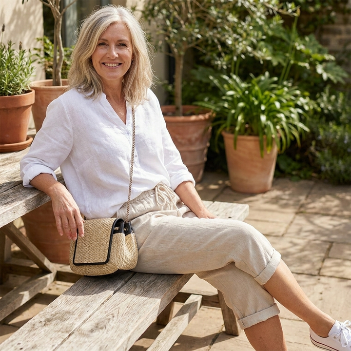 Andrea® | Shorts de mujer de algodón y lino