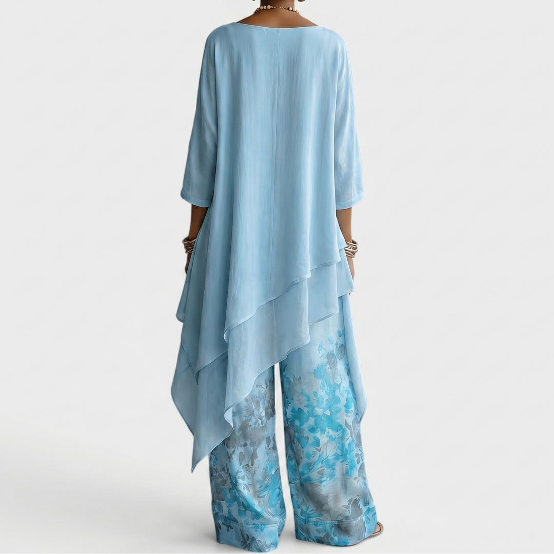 Celestine | Elegancia Fluida Conjunto de Dos Piezas