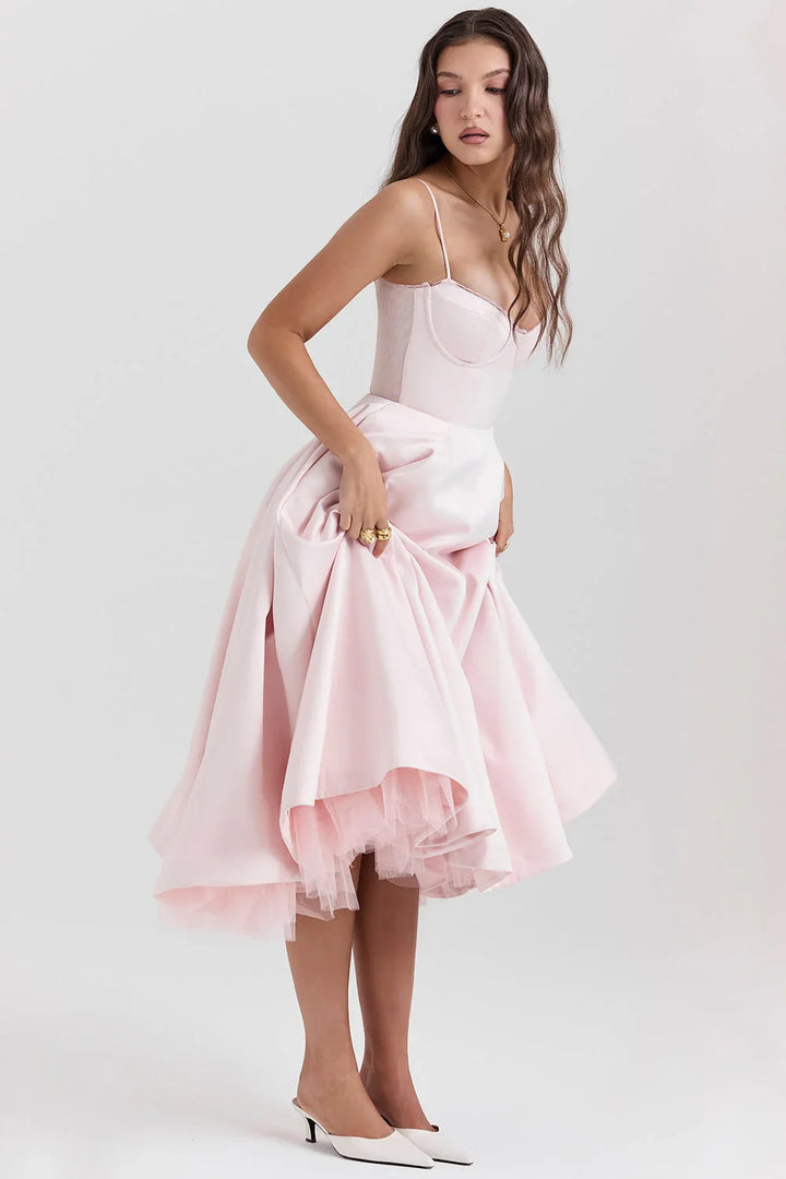 Cindy | Vestido Midi de Tul con Encanto Romántico