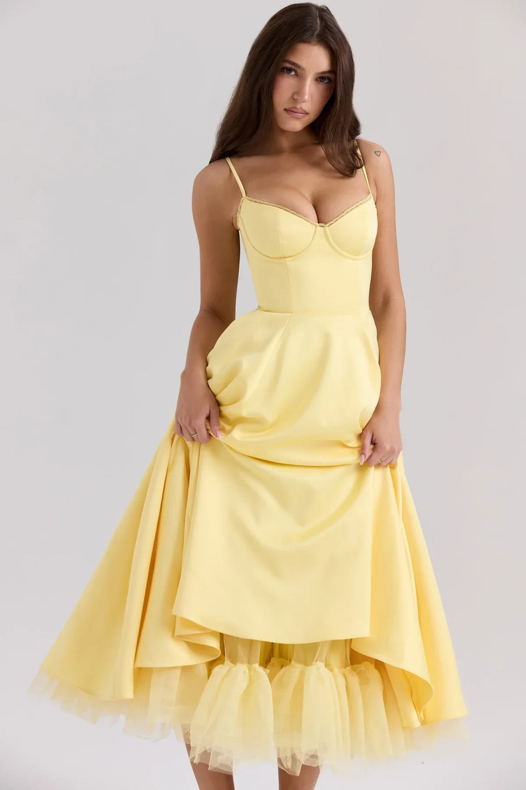 Cindy | Vestido Midi de Tul con Encanto Romántico
