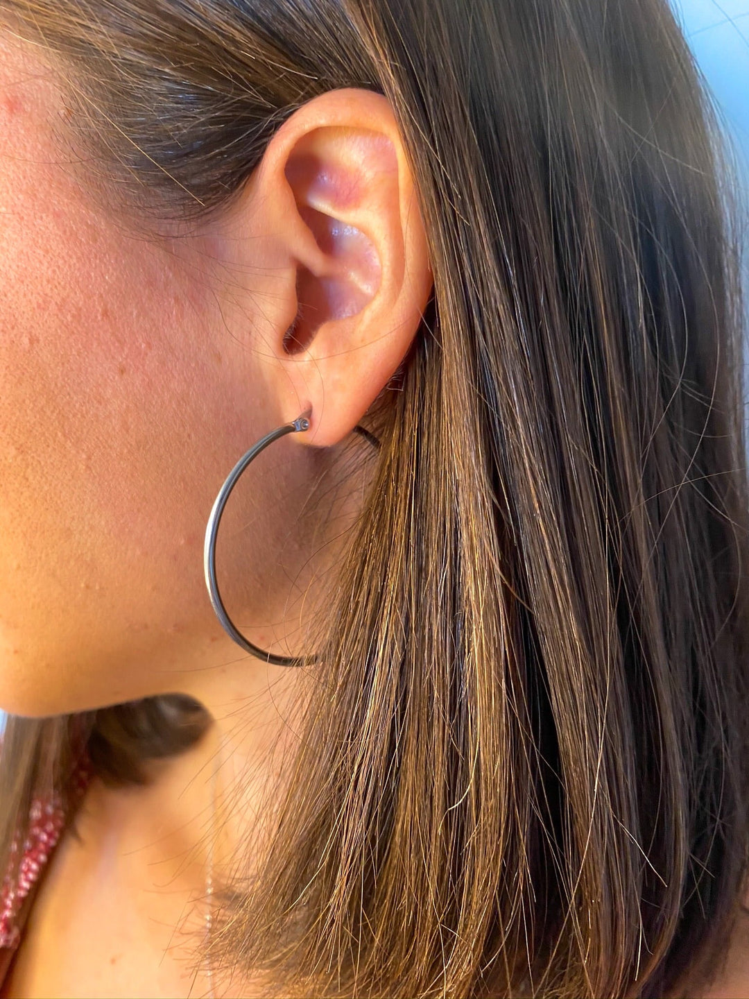 Pendientes aros plateados