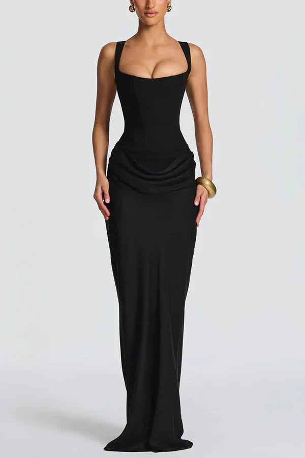Leonor | Vestido maxi de escote cuadrado