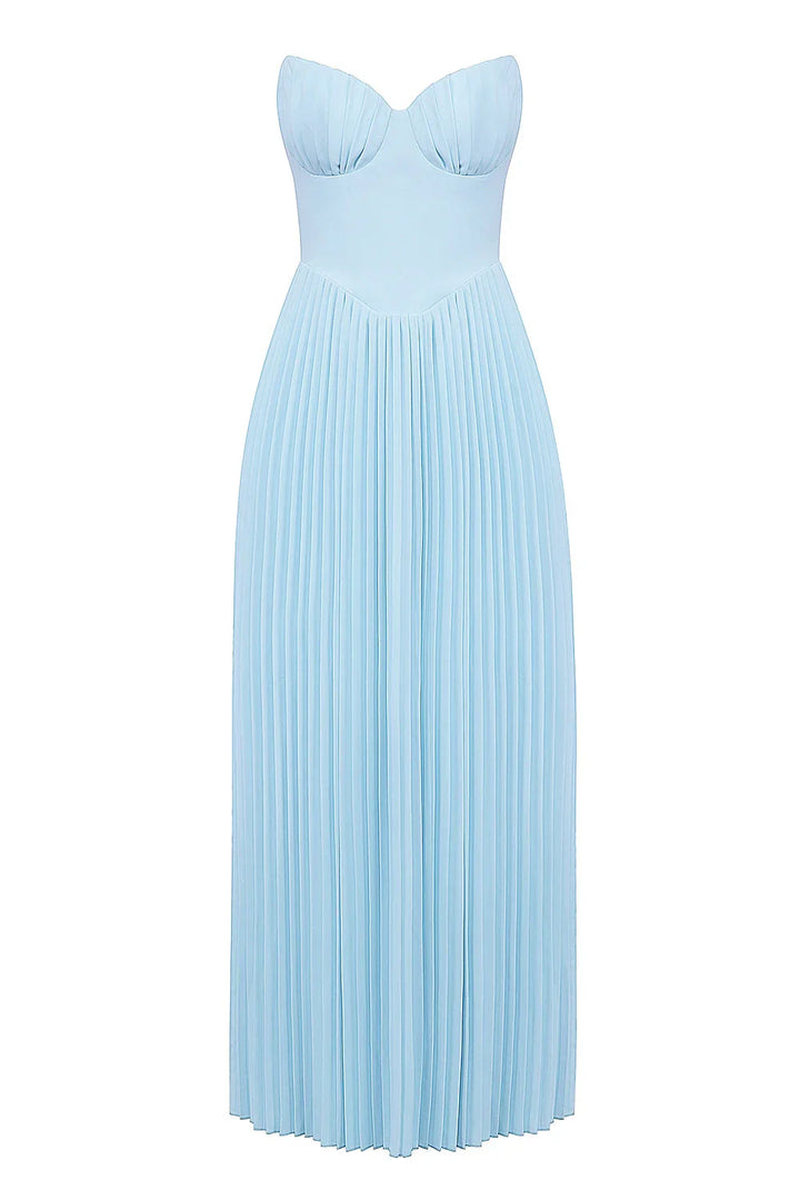 Marcella | Vestido Empolvado Con Tablas