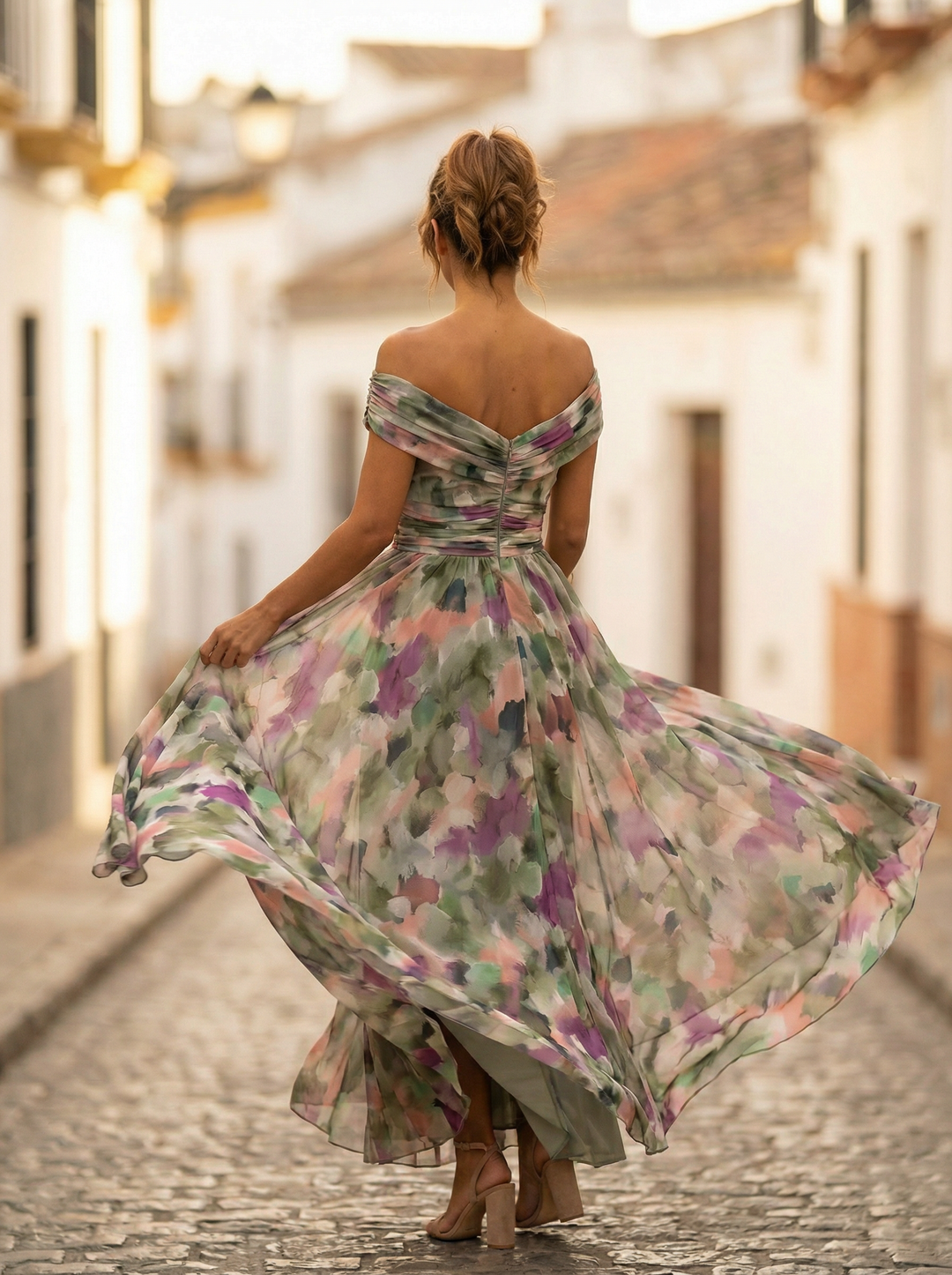Leo | Vestido largo con cuello en V elegante