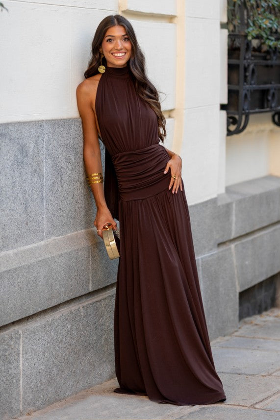 Konsa / Vestido en  marrón