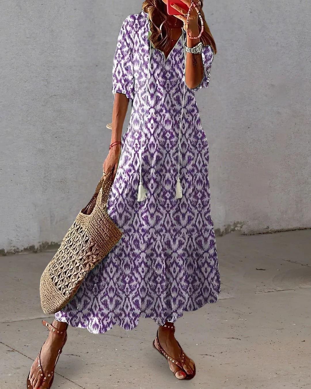 Diana | Vestido Boho Con Cobertura Para El Abdomen
