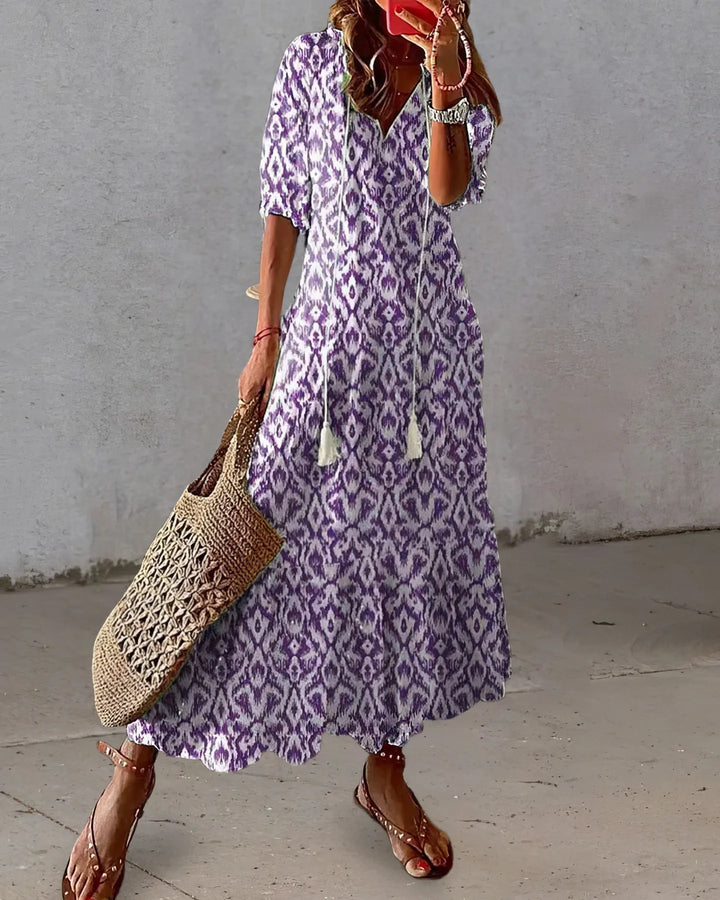 Diana | Vestido Boho Con Cobertura Para El Abdomen